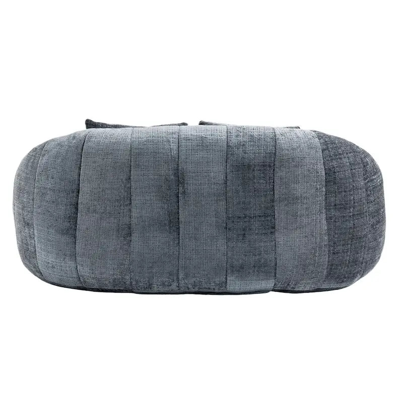 Poltrona doppia con chaise longue moderna grigia in ciniglia da 59