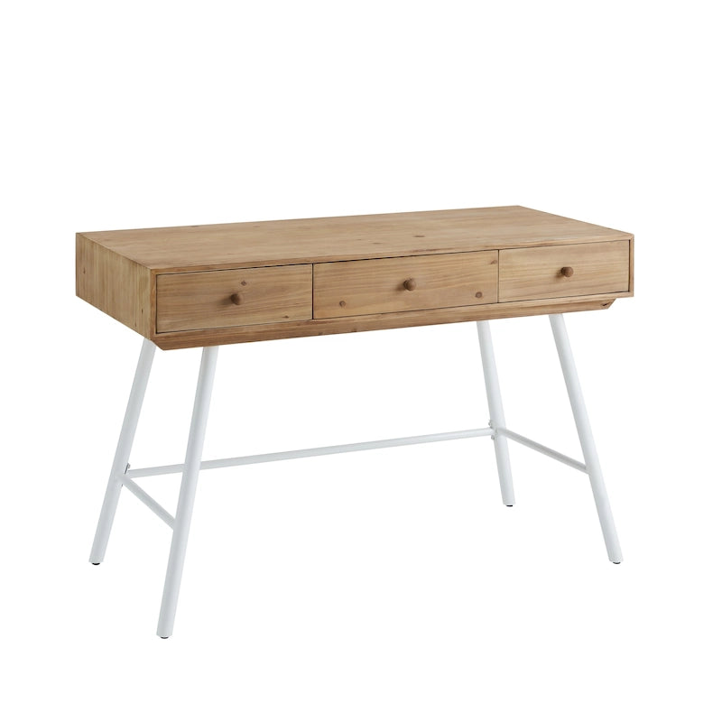 3-Drawer Writing Desk with Storage for Home Office and Students