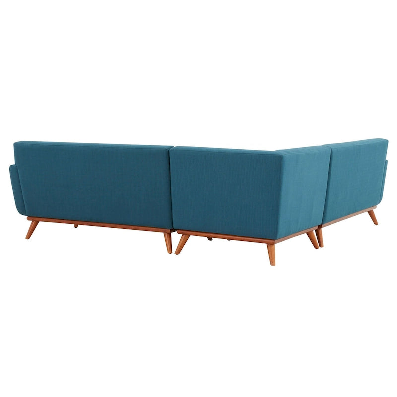 Linen Tufted Corner Sofa