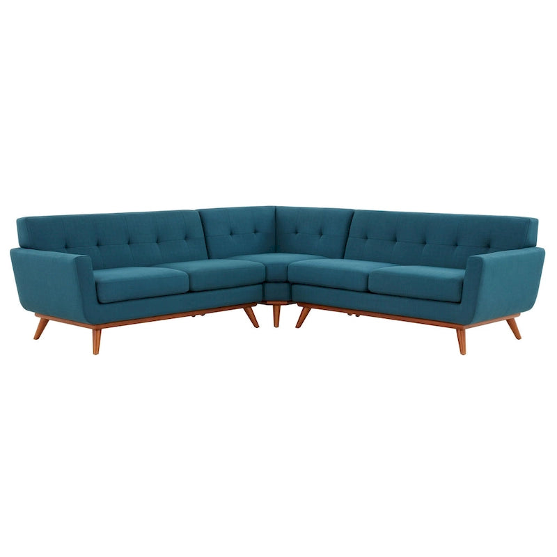 Linen Tufted Corner Sofa