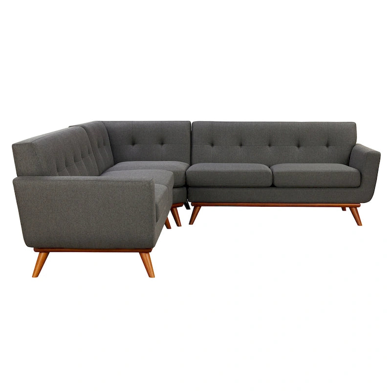Linen Tufted Corner Sofa