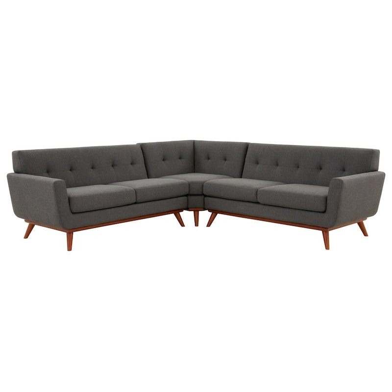Linen Tufted Corner Sofa