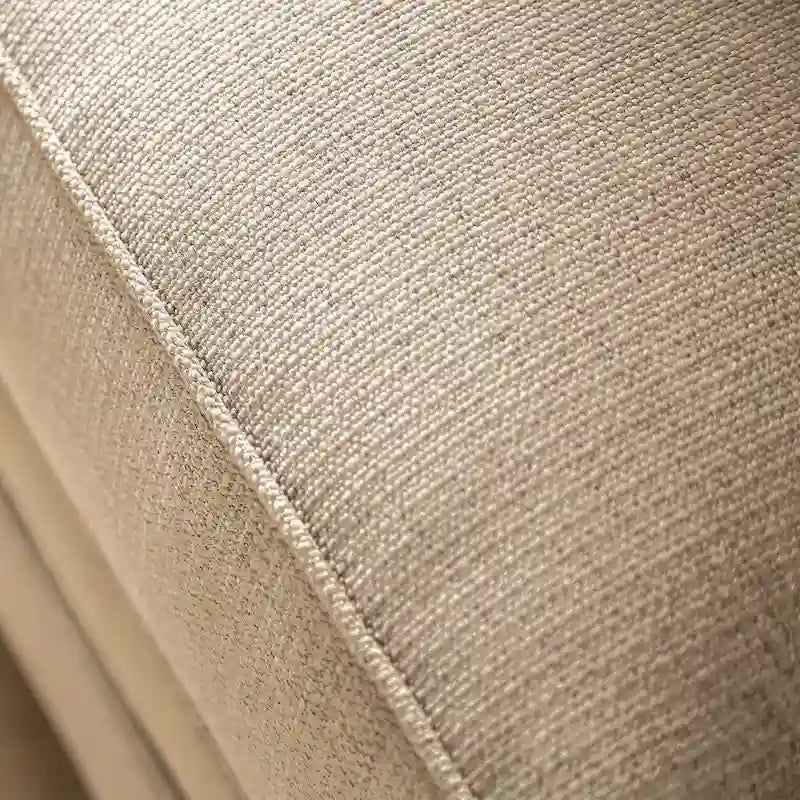 Traditionelles gepolstertes Zweisitzersofa aus massivem Holz in Beige