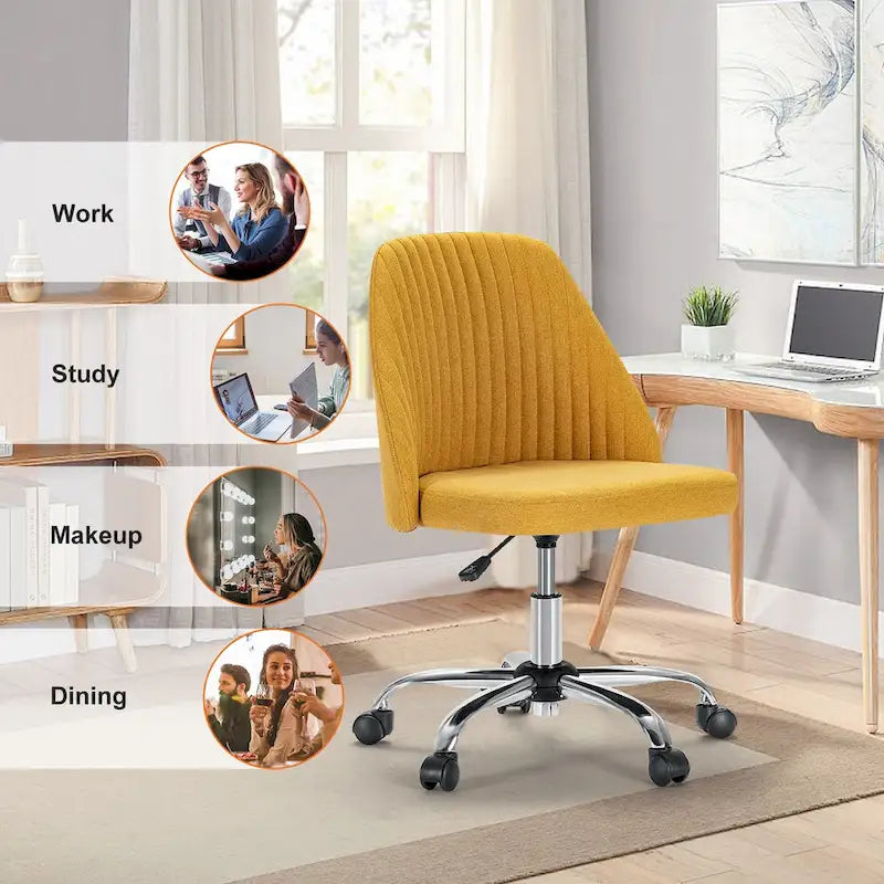 Adjustable Swivel Office Desk Chair with Wheels