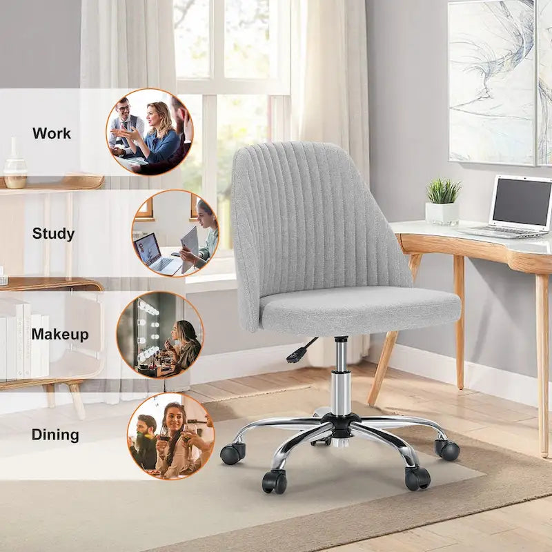 Adjustable Swivel Office Desk Chair with Wheels