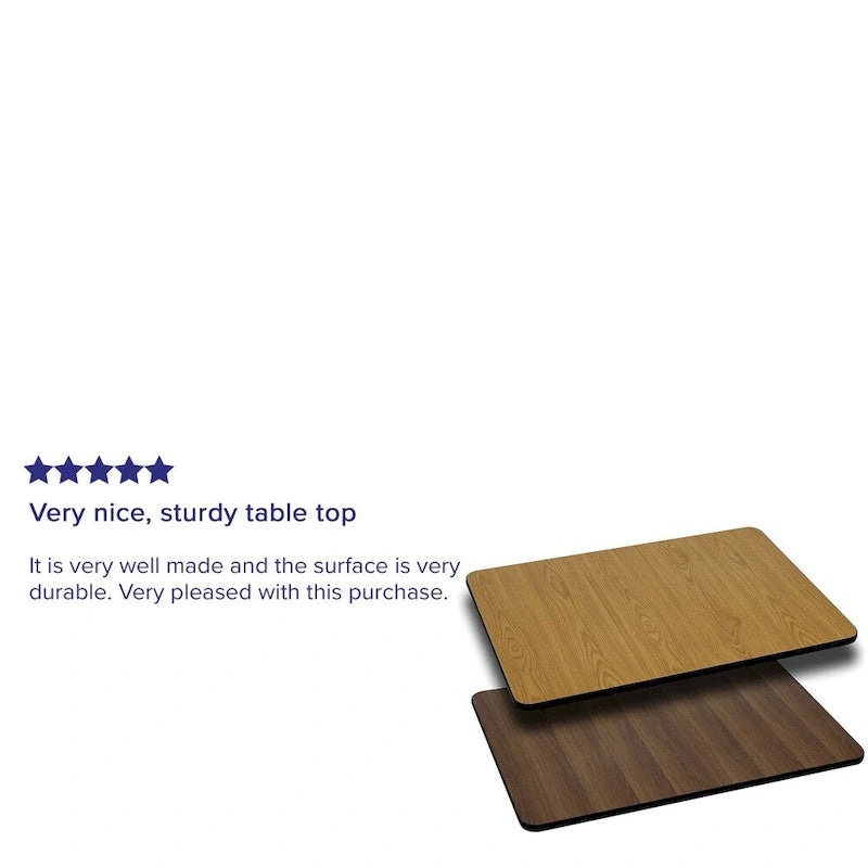 60-Inch Rectangular Table Top with Reversible Laminate Surface