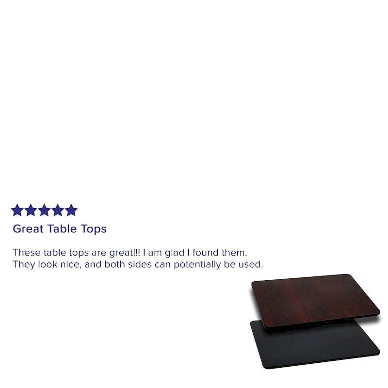 60-Inch Rectangular Table Top with Reversible Laminate Surface