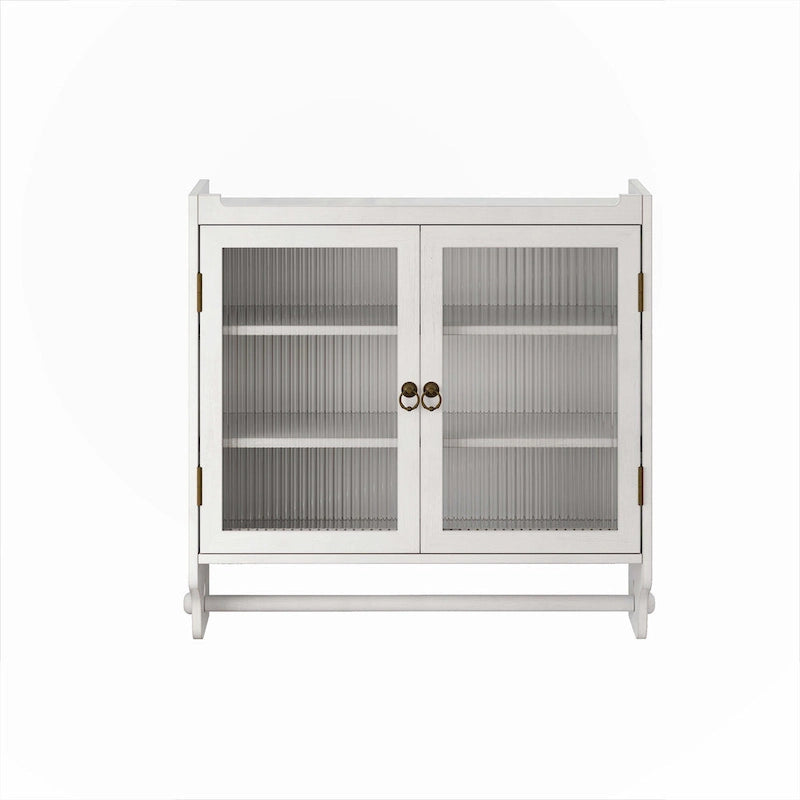 Wandschrank mit Glastür und drei Ablageebenen