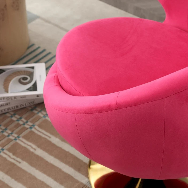 Drehbare Akzent-Barquese-Sessel mit 360-Grad-Drehfunktion, runde Sessel