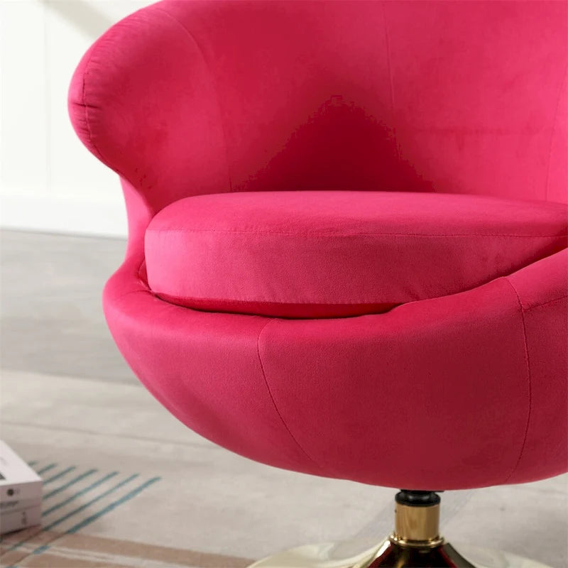 Drehbare Akzent-Barquese-Sessel mit 360-Grad-Drehfunktion, runde Sessel