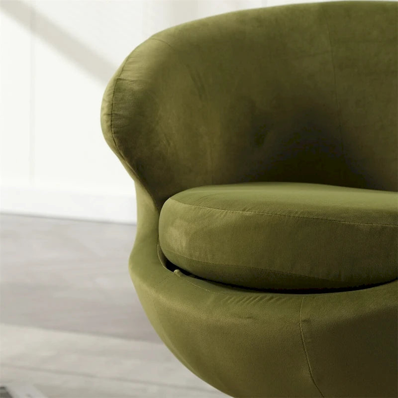 Drehbare Akzent-Barquese-Sessel mit 360-Grad-Drehfunktion, runde Sessel