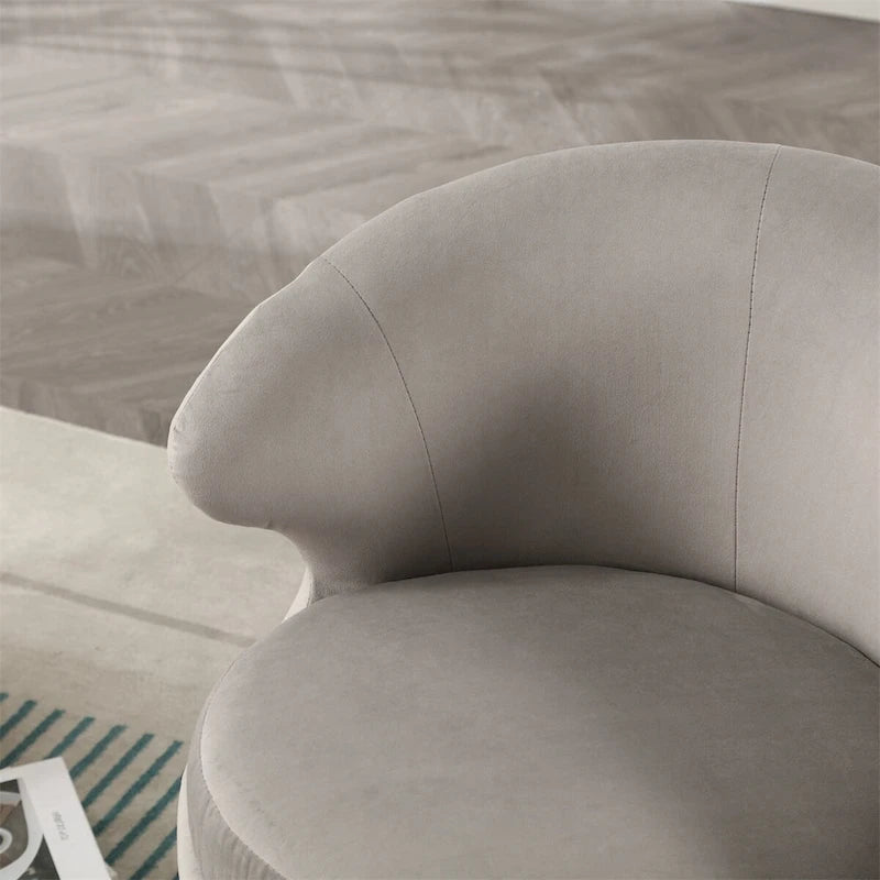 Drehbare Akzent-Barquese-Sessel mit 360-Grad-Drehfunktion, runde Sessel