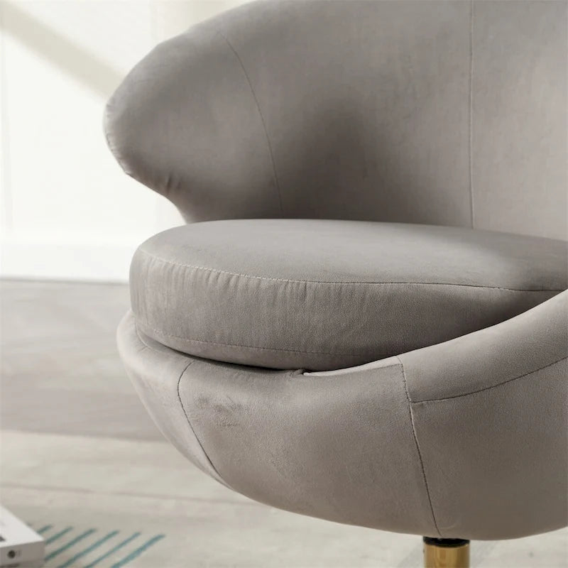 Drehbare Akzent-Barquese-Sessel mit 360-Grad-Drehfunktion, runde Sessel