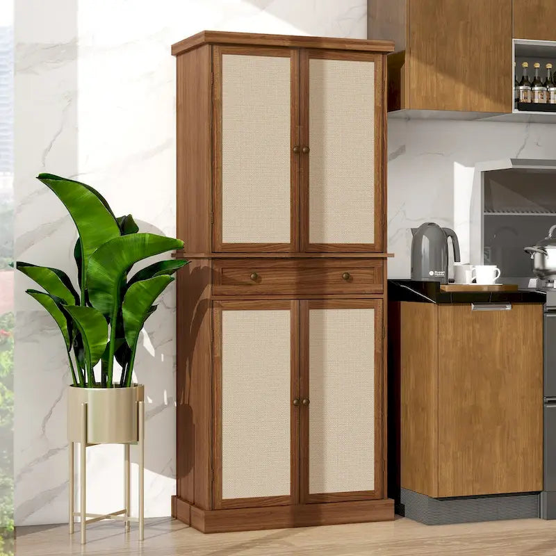 Türschrank mit 1 Schublade und 4 verstellbaren Innenablagen
