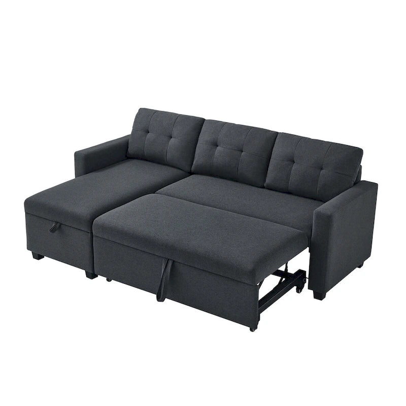 L-förmiges verwandelbares Schlafsofa mit 3 beweglichen, bequemen Rückenkissen
