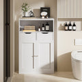 Freestanding Bathroom Storage Pantry Cabinet with 2 Drawers