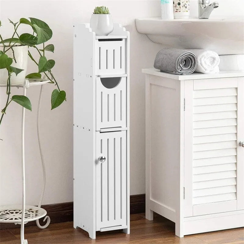Petite armoire de rangement pour salle de bain, adaptée aux petits espaces