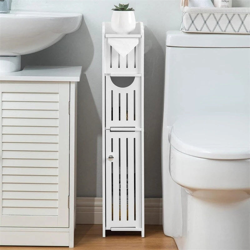 Petite armoire de rangement pour salle de bain, adaptée aux petits espaces
