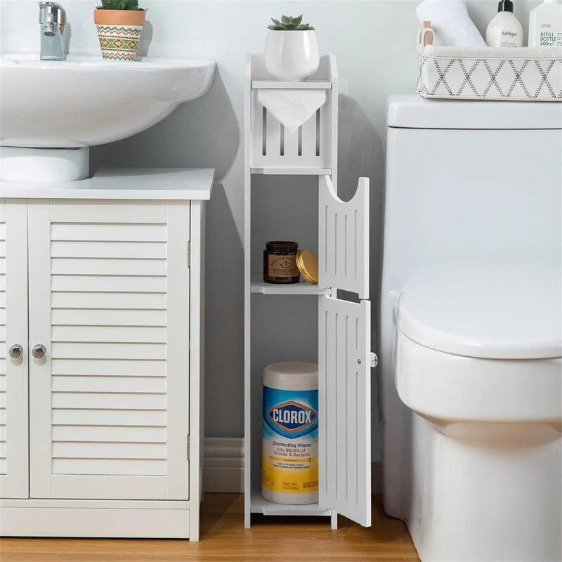 Petite armoire de rangement pour salle de bain, adaptée aux petits espaces