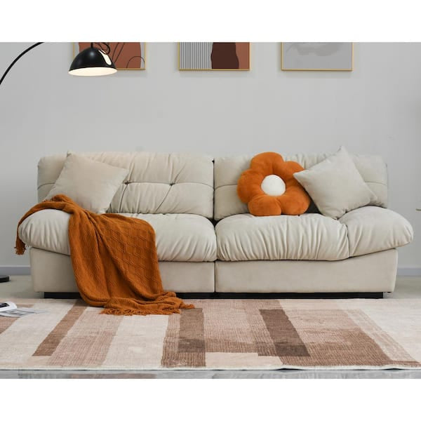 Overstuffed Anti-Cat Scratch Fabric Armless Leisure Sofa!