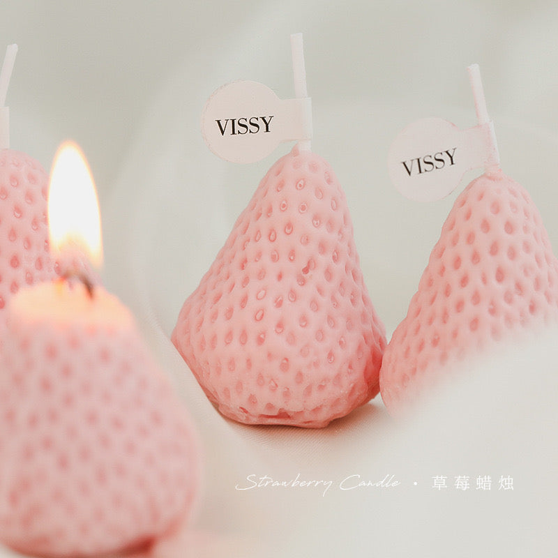 Strawberry Candle Box 4 pieces