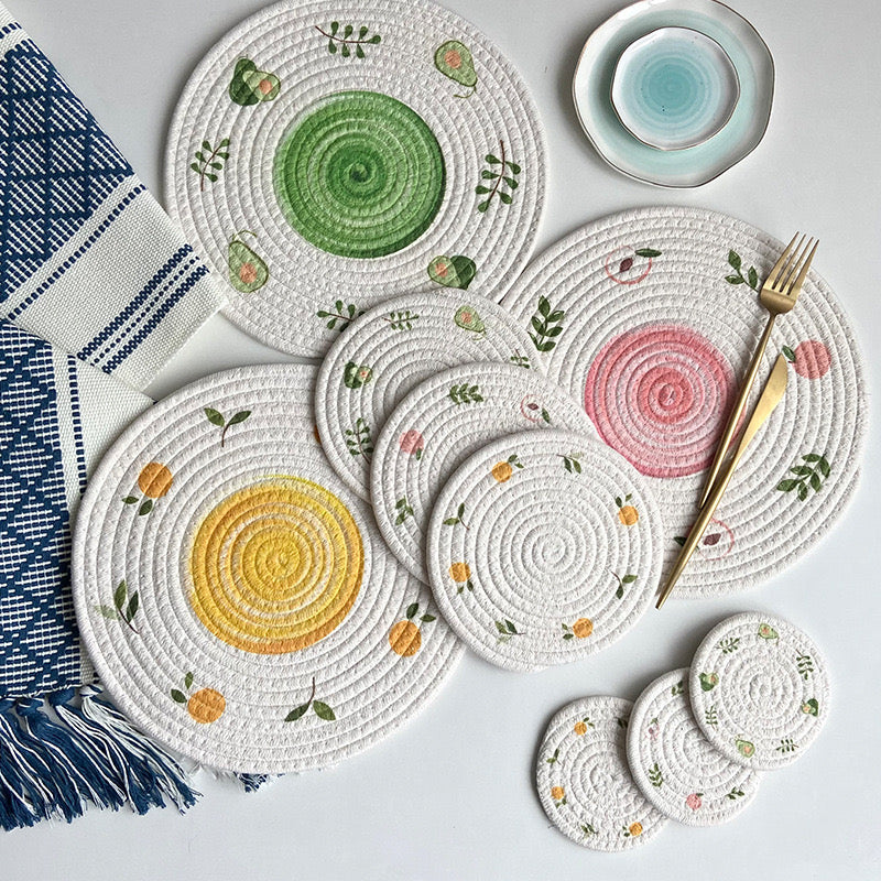 Hand-Woven Cotton Rope Placemats